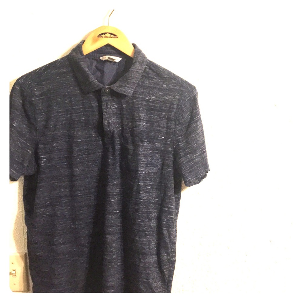 Heather blue Calvin Klein polo shirt