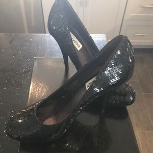Steve Madden - Trinitis Black Sequin Stilettos