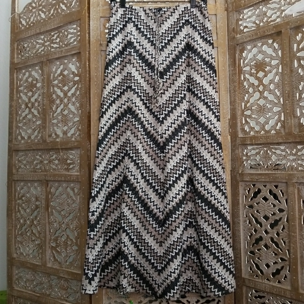 Calypso St. Barths Plancilla chevron maxi skirt