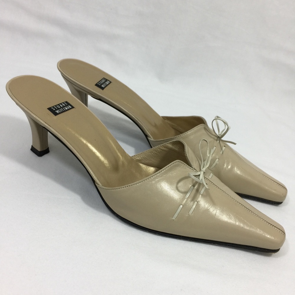 Stuart Weitzman Kitten Heel Slides Pumps Size 8.5B