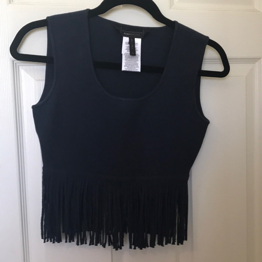 BCBG Maxazria fringe top