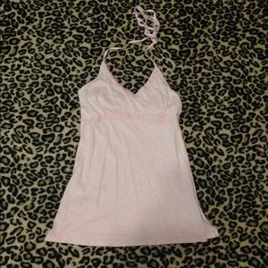 Gap neck tie top