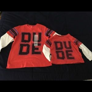 Big/little brother matching shirt set