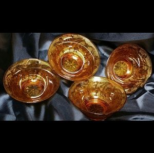 Vintage Tiara Amber Crystal