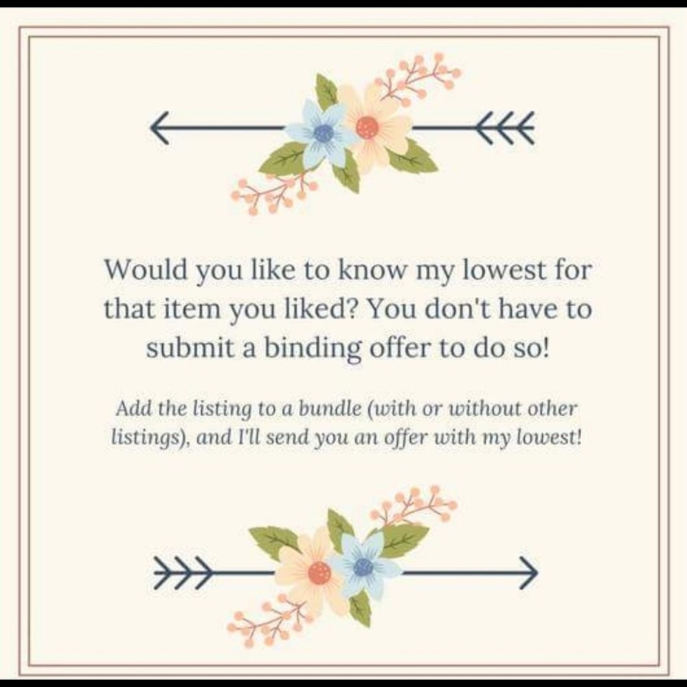 Find out the lowest I will offer.💲😁🌺 - Picture 1 of 1