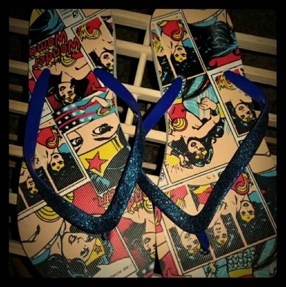 Wonder woman flip flops