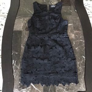 ASTR Lace detail Mini Dress in Black