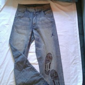 Mens Air Jordan Jeans Size 34x34 Footprint Denim