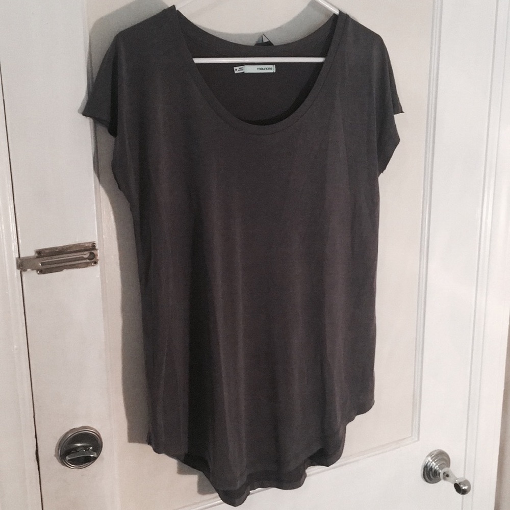Gray Basic with Raw Hem