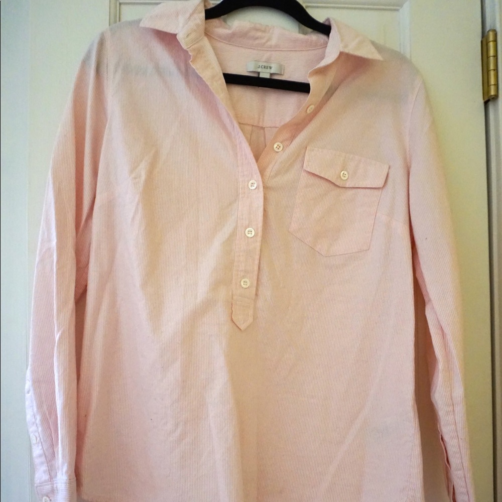 J. Crew Oxford Popover Button-Down Pullover