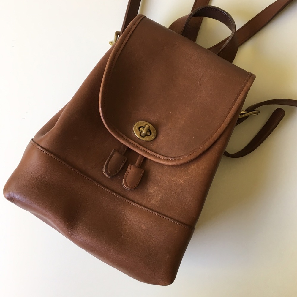 Vintage Coach Leather Backpack