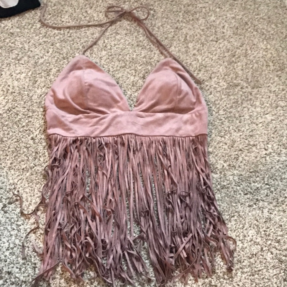 Fringe Halter Top
