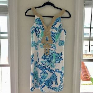 Lilly Pulitzer blue shell dress size 00