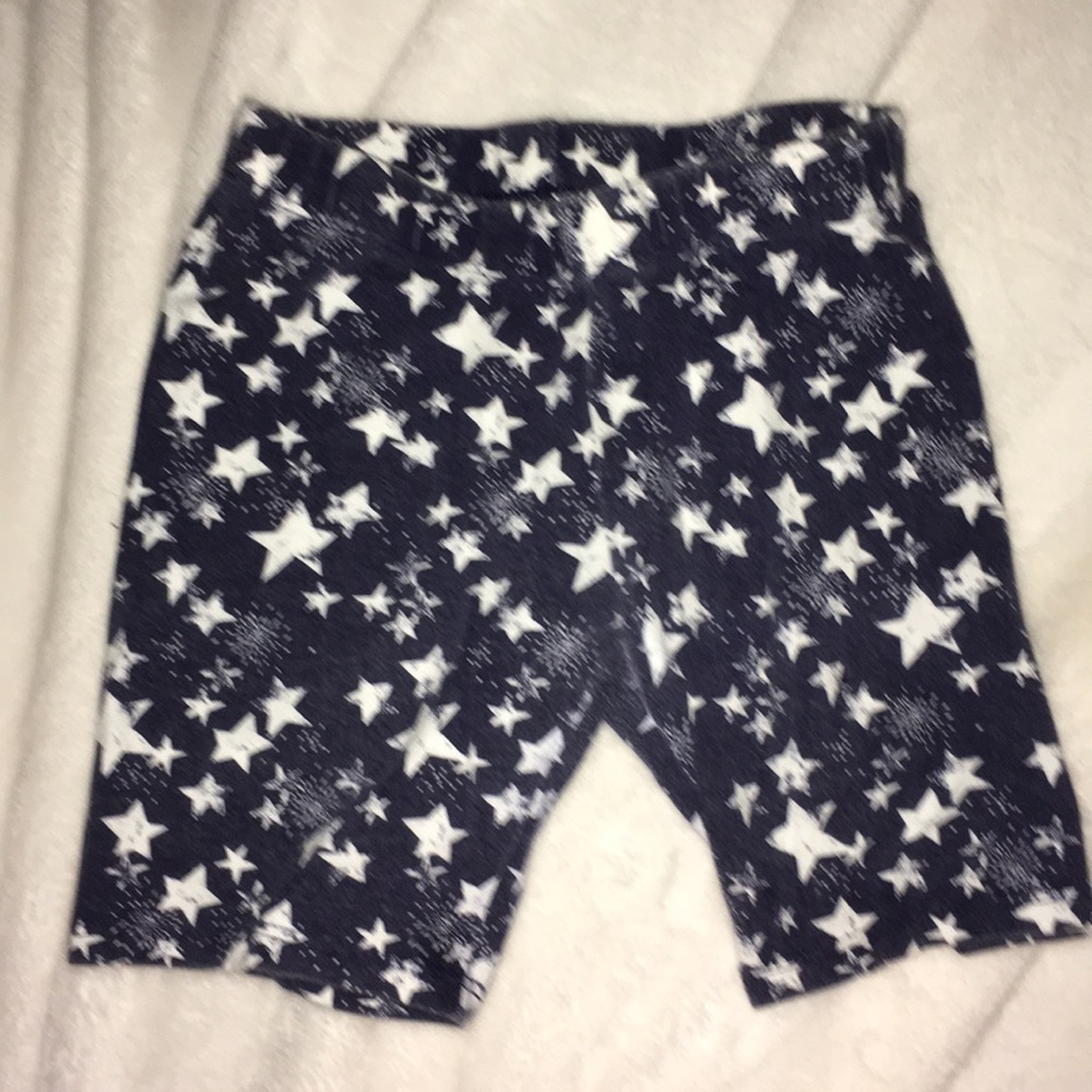 Blue with stars little girls shorts