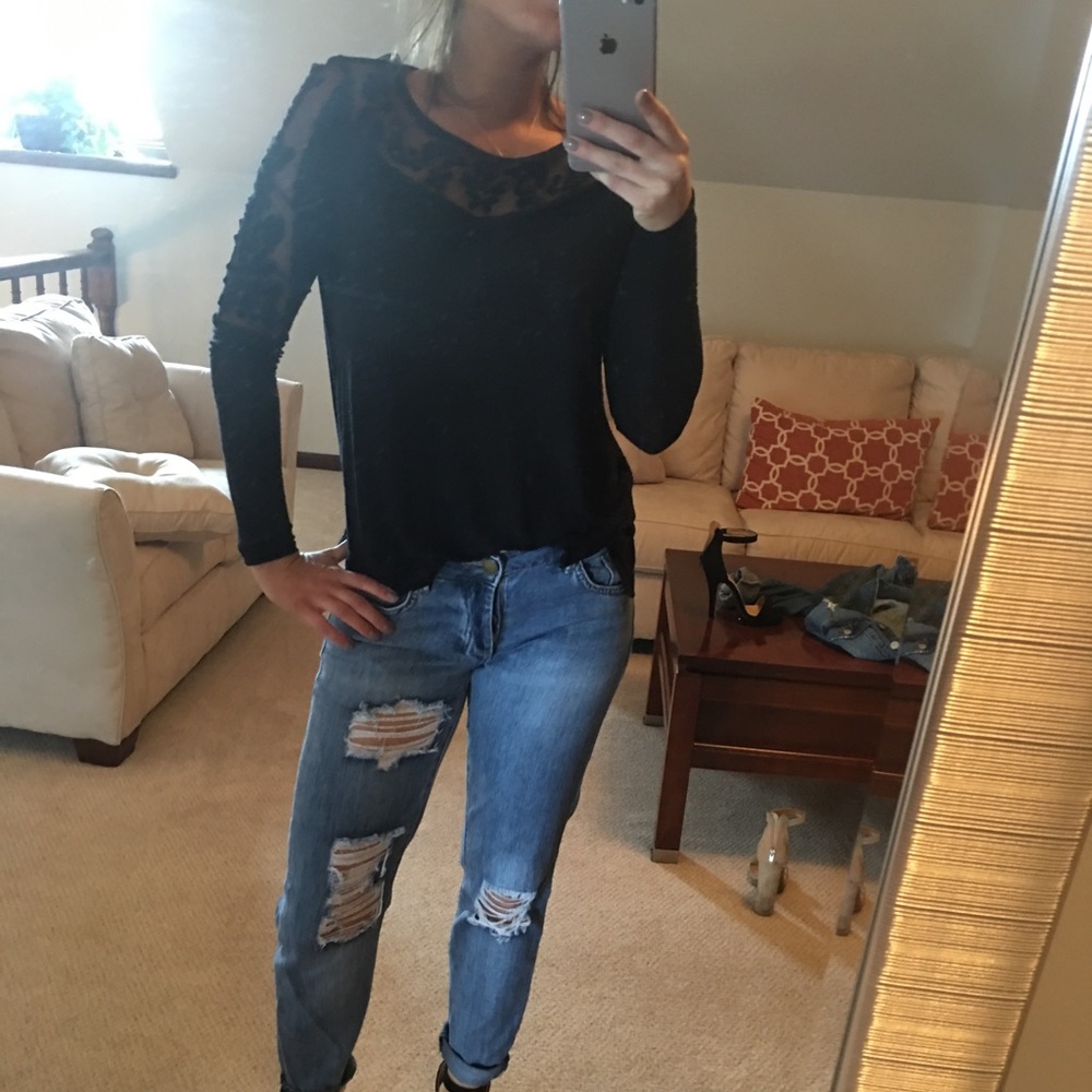 Free People lace shirt