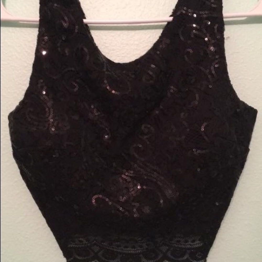 2 piece black & white hoco dress.