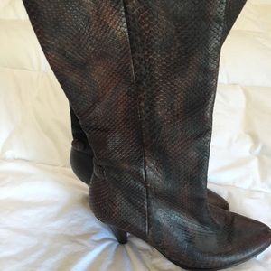 Devout Snake Skin Tall Boots size 39/9