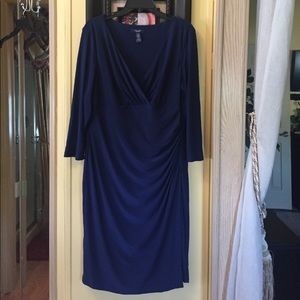 Neckline Mock Wrap Dress