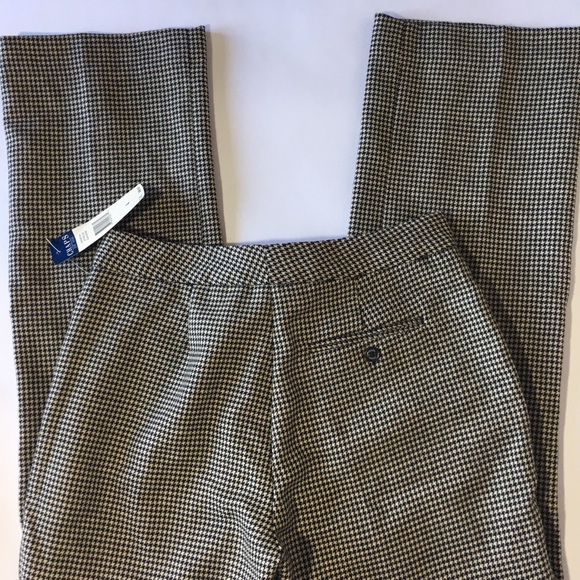 CHAPS 100% Wool Houndstooth Career Pants Sz 4 NEW - Picture 6 of 8