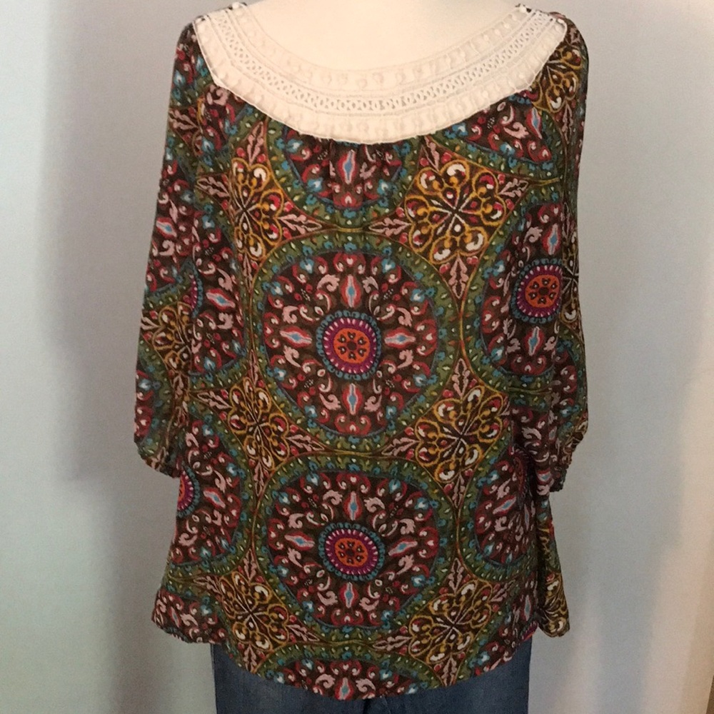 Tribal print blouse by Art and Soul