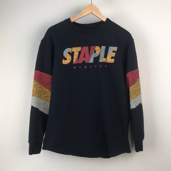 Staple Other - Staple black streetwear sweatshirt with side zips