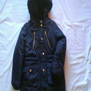 Girls Puffy Coat Size 10 12 Dollhouse Black Warm