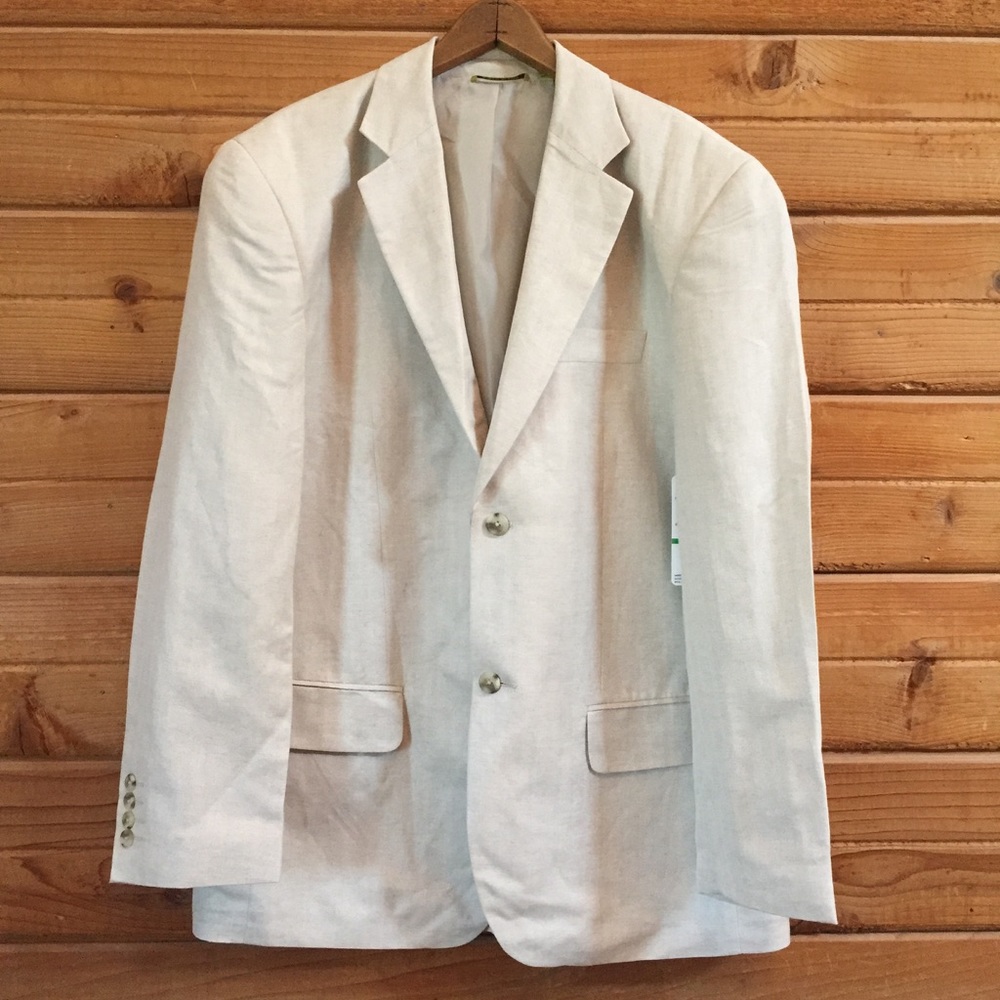 Cubavera Linen Blazer - Khaki - 42R