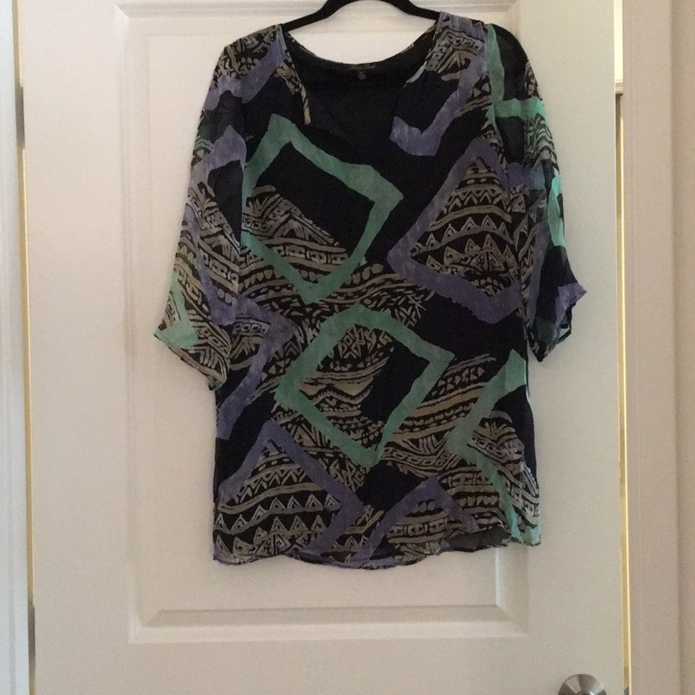 Patterned chiffon dress