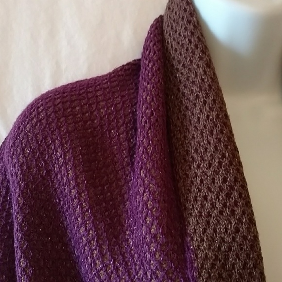 Cozy Echo Metallic Waffle Weave Infinity Scarf - Picture 4 of 5