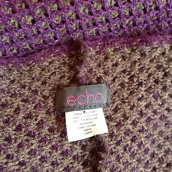Cozy Echo Metallic Waffle Weave Infinity Scarf - Picture 5 of 5