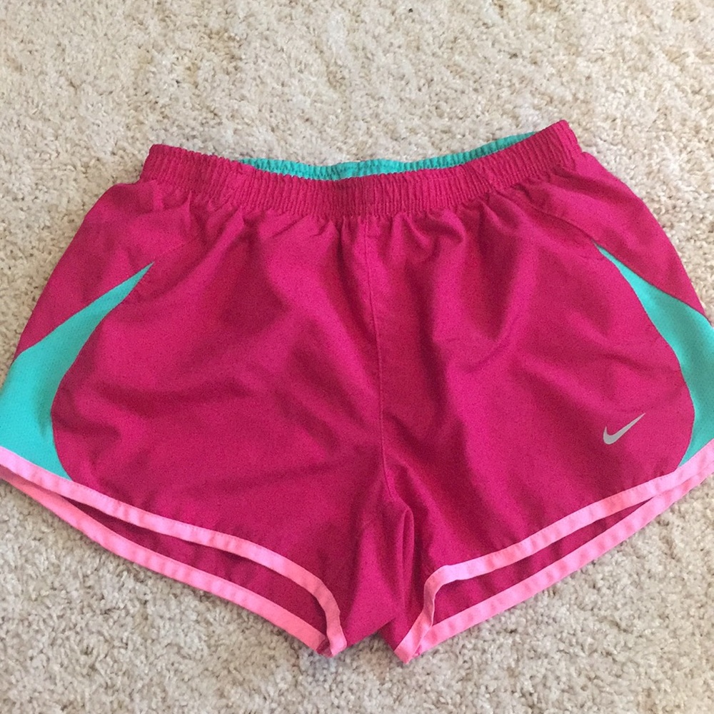 Nike pink running shorts small