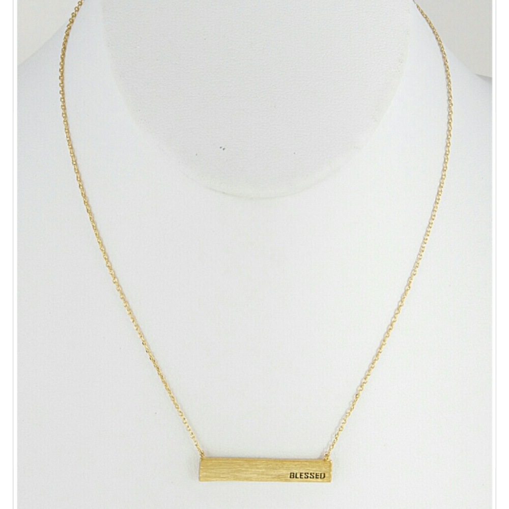 Blessed Bar Necklace - Picture 2 of 4