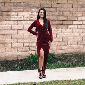 Dresses - Red velvet long dress Dresses - Red velvet long dress