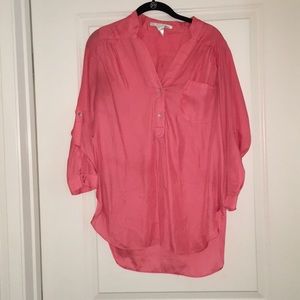 Coral blouse