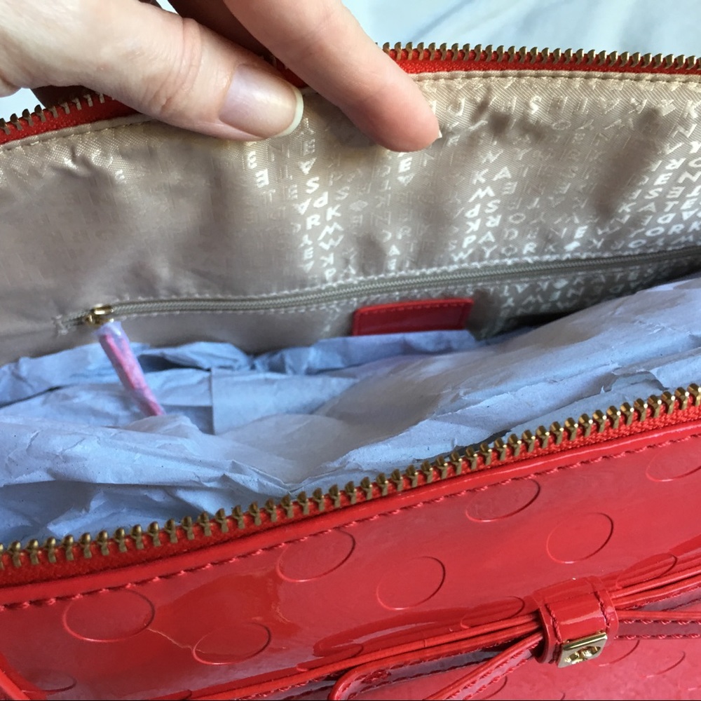 💲DROP❗️KateSpade Sophie Camellia Street Red Tote - Picture 4 of 7