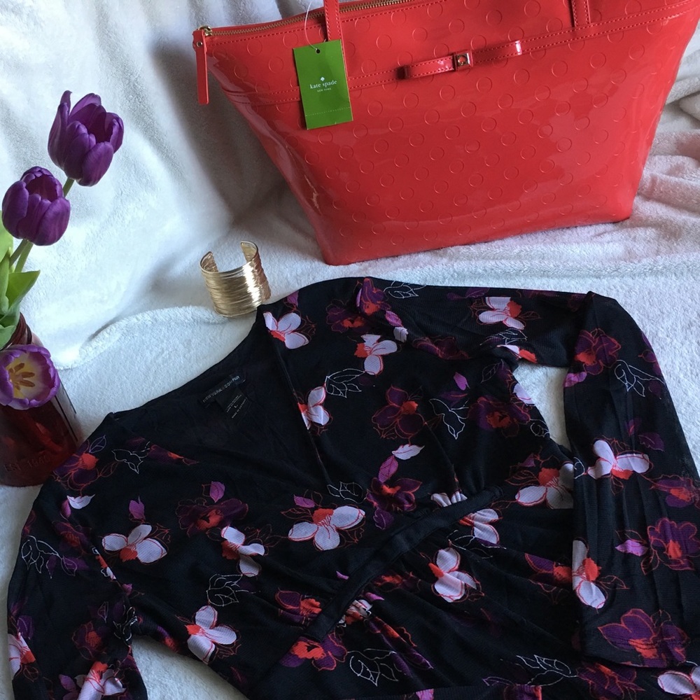 💲DROP❗️KateSpade Sophie Camellia Street Red Tote - Picture 7 of 7