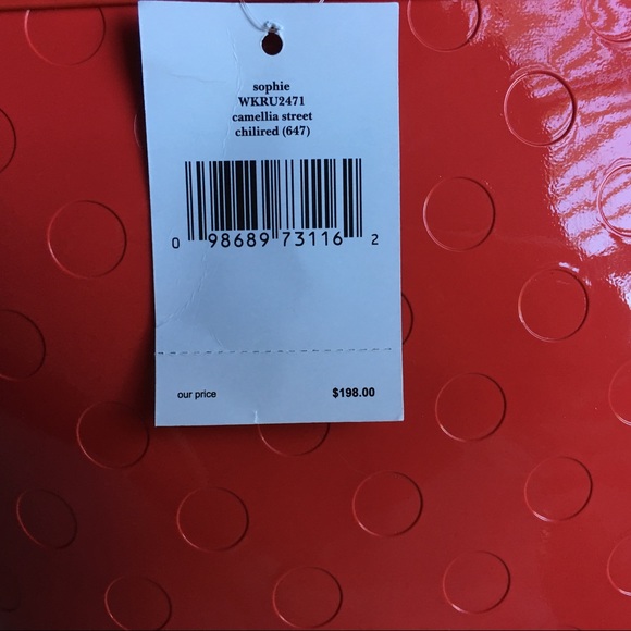 💲DROP❗️KateSpade Sophie Camellia Street Red Tote - Picture 6 of 7