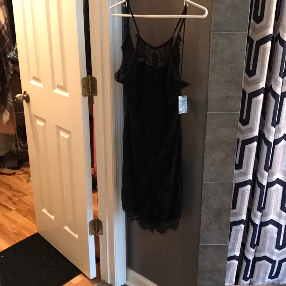 NWT Free people black lace dress
