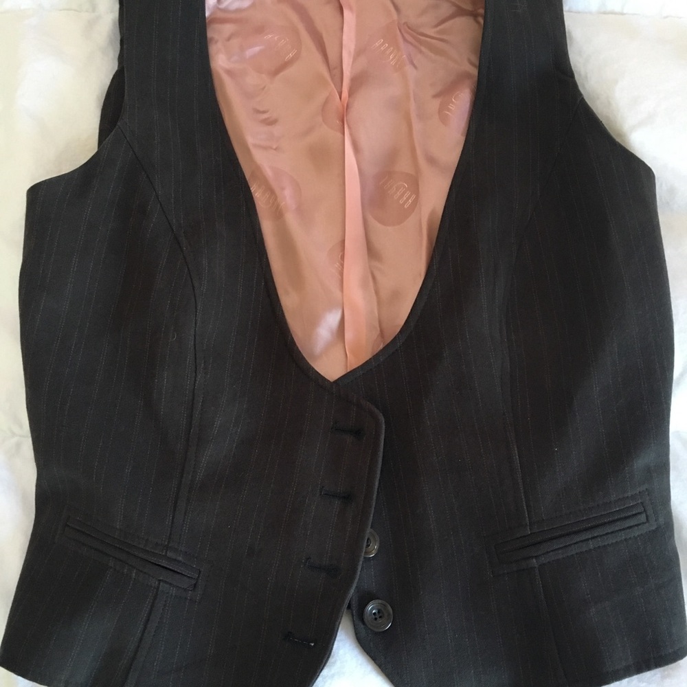 Lauren Moffat Pinned Stripe Vest size 2