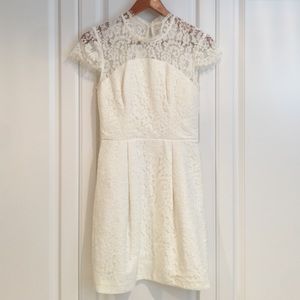 White lace midi dress