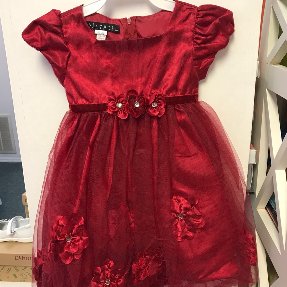 Red party dress