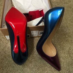 Christian Louboutin So Kate 120 Patent  Neon heels