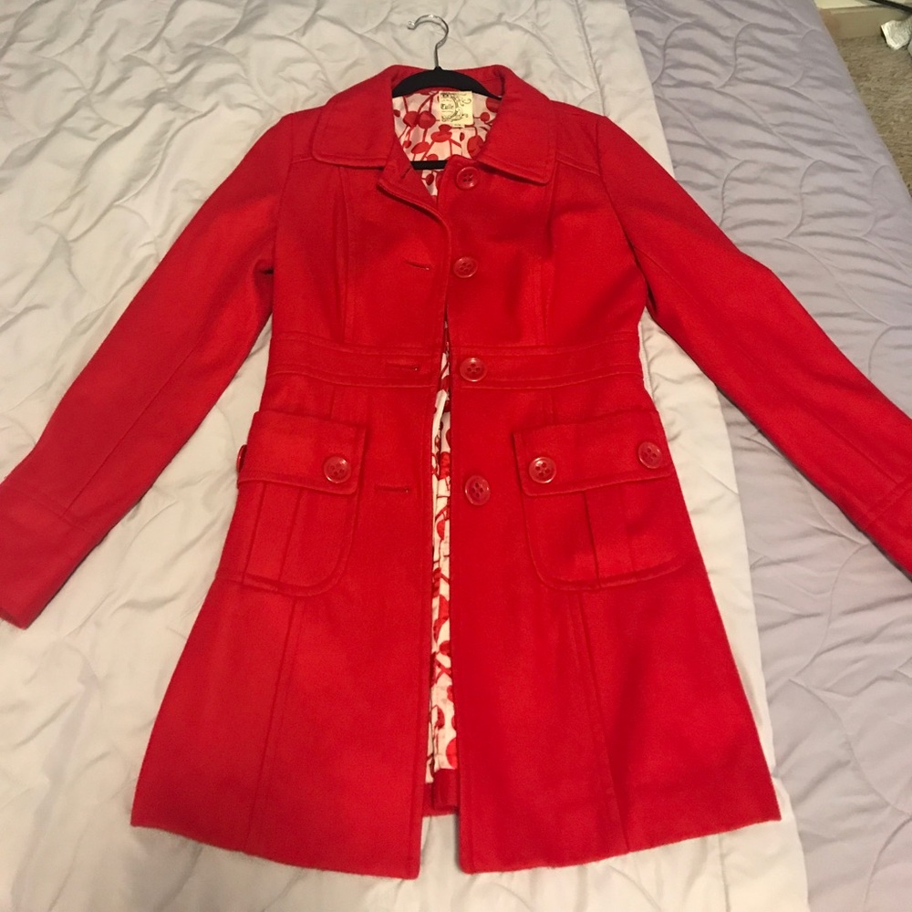 Red peacoat
