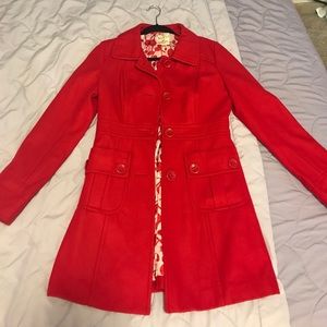 Red peacoat