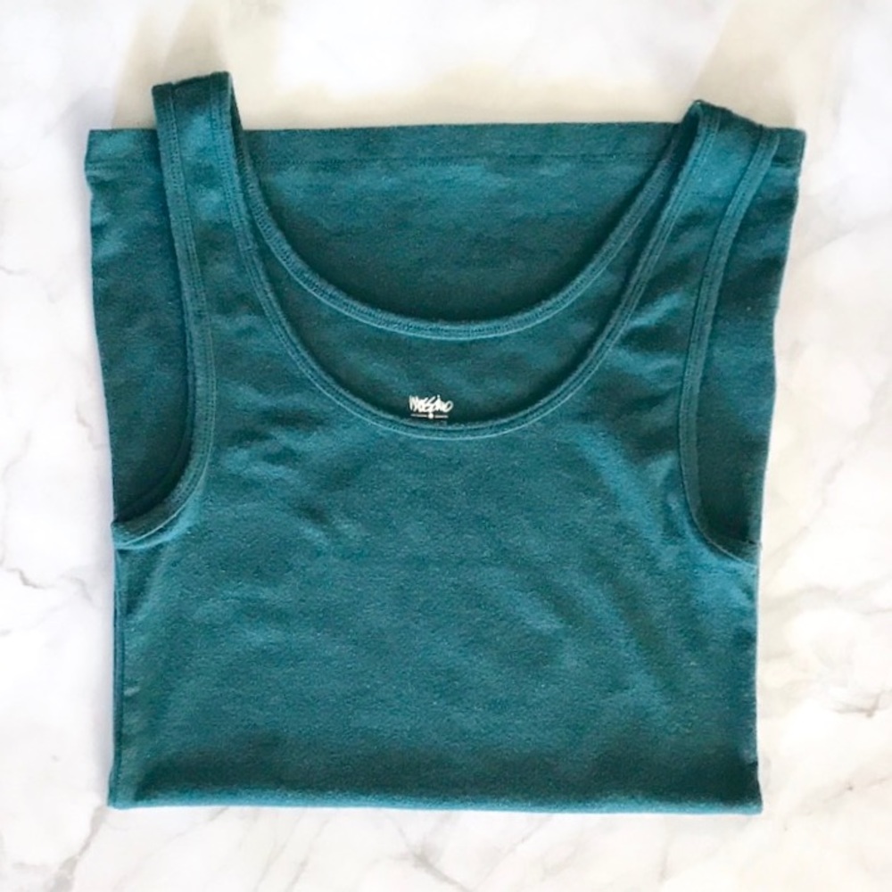 ❌SOLD❌Mossimo Gold Flecked Deep Turquoise Tank