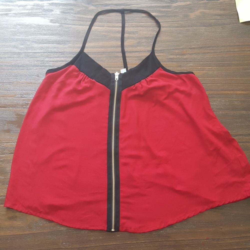 Red zipper tank