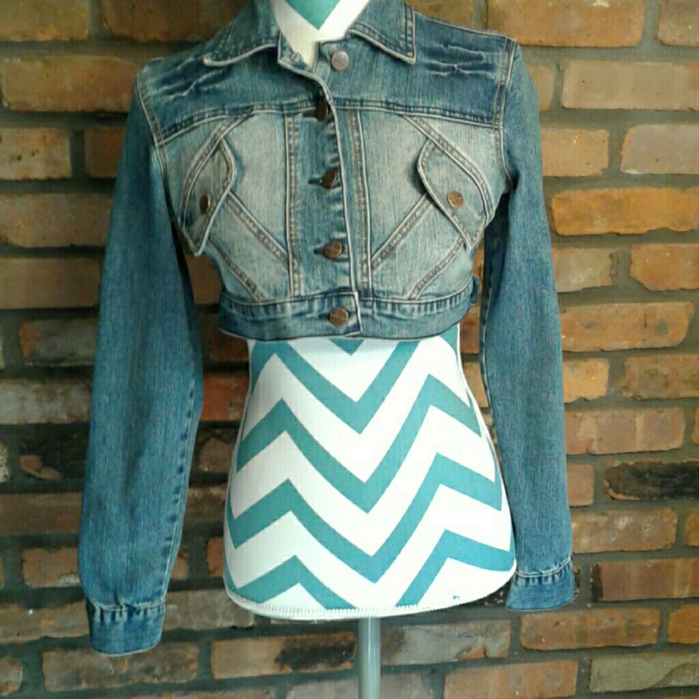 Younique Crop Denim Jean Jacket SM