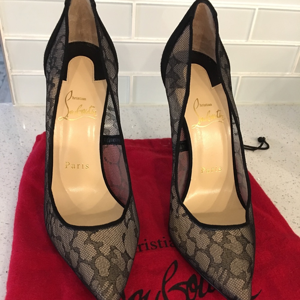 Christian Louboutin Sheer Lace Pigalles 100cm