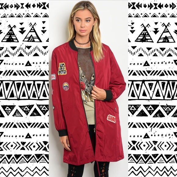 5🌟🎉HP🎉Best Seller Patch Bomber Jacket - Picture 2 of 5