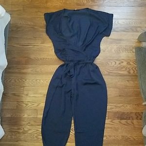 Navy long legged romper